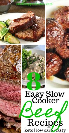 four easy slow cooker beef recipes