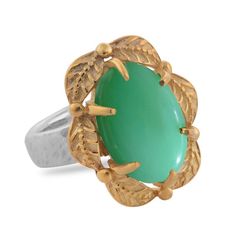 This gorgeous ring has been handmade in our workshops. It is embedded with a chrysoprase which is set in exquisite hand -engraved floral motifs. The ring is made in sterling silver coated with 24ct gold vermeil. It has a matching pendant, earrings and bracelet. This is a limited edition. Ring dimensions - 21mm x 18mm. We offer a full refund policy if you are not 100% delighted with your purchase. Micro Pave Ring, Chrysoprase Ring, Award Winning Jewelry, Pink Morganite, Silver Coat, Jewellery Uk, Handmade Rings, Gold Plated Rings, Hand Engraving