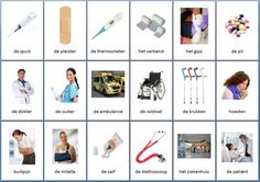 an image of various medical items in french