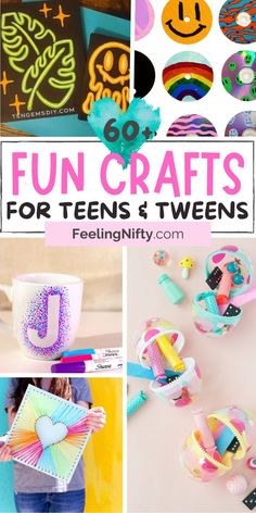 60+ Fun Craft Ideas for Teens and Tweens that Spark Creativity Craft For 10yrs, Afterschool Arts And Crafts, Diy Craft Fair Ideas Things To Sell, Crafts For Teen Girls To Make, Summer Camp Crafts For Kids Diy Projects, Crafts For 11-13, Art Class Crafts, Preteen Crafts Easy, Easy Diy Crafts With Paper