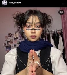 Choso Inspo Outfit, Choso Cosplay Outfit, Choso Costume Women, Diy Choso Cosplay, Choso Makeup Girl, Brown Cosplayers, Jjk Choso Cosplay, Chose Hairstyle, Anime Face Makeup