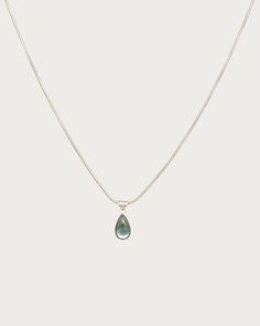 Waterdrop Necklace - En Route Jewelry Waterdrop Necklace, En Route Jewelry, Peridot Green, Dainty Chain, Jewelry Lookbook, Teardrop Necklace, Marine Blue, Jewelry Inspo, Cord Necklace