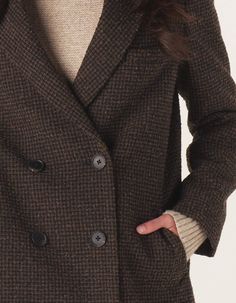 Warm, classic, and refined, the Pop Coat is our take on the classic wool overcoat. Heavy weight and long, it'll keep you as warm as it does iconic, with a double-breasted lapel and deep pockets. Wear it with date-night attire, or whatever you throw on to go to the store. The Pop Coat is an instant glow-up. Double-breasted Wool Coat With Pockets For Work, Winter Outerwear With Double-breasted Button And Suit Collar, Double-breasted Wool Coat For Work With Pockets, Fall Double-breasted Sport Coat With Notch Lapel, Winter Double-breasted Outerwear With Suit Collar, Double-breasted Brown Wool Sport Coat, Fall Notch Lapel Double-breasted Blazer, Fall Sport Coat With Double Button Closure For Work, Fall Blazer With Double-breasted Button And Notch Lapel