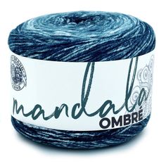 a skein of yarn with the words mandarin ombre written in black on it