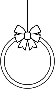 a christmas ornament with a bow hanging from it's top and bottom