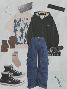 Old Japanese Style Outfits, Outfit Boards Grunge, Craig Tucker Inspired Outfits, Andro Outfits, Silly Outfits, Pick Your Outfit, Nike Free Outfit, Peony Aesthetic, Urban Clothes