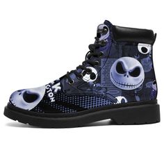 Jack Skellington Boots Shoes Nightmare Before Christmas Gift For Fan - 3 - Wear Wanta Jack Skellington Boots, Timbs Boots, Nightmare Before Christmas Shoes, Dallas Cowboys Boots, Nightmare Before Christmas Gifts, Jack Nightmare Before Christmas, Christmas Shoes, Dog Boots, Leather Boot Shoes