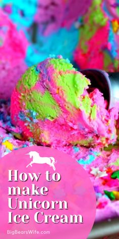 how to make unicorn ice cream