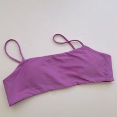 Purple Bikini Top Size Large Size Tag Is Missing Nwot Nn Purple Sleeveless Swimwear With Built-in Bra, Sleeveless Purple Swimwear With Built-in Bra, Purple Sleeveless Swimwear With Adjustable Straps, Underwire Swimwear For Summer Workout, Seamless Purple Swimwear For Pool, Purple Summer Swimwear With Built-in Bra, Purple Tankini For Spring Sunbathing, Purple Tankini For Sunbathing In Spring, Purple Bandeau Swimwear