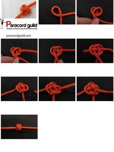 the instructions for how to tie an orange knot with two different knots on each end