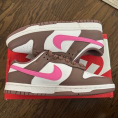 Nike Dunk Low Smokey Mauve, Brand New In Box With Tags. These Stylish Sneakers Combine Retro Aesthetics With Modern Comfort, Featuring A Muted Mauve Colorway That's Versatile And On-Trend. Perfect For Casual Outings Or Adding A Unique Flair To Your Streetwear Collection. Pink High-top Skate Shoes With Boost Midsole, Trendy Pink Sneakers With Boost Midsole, Pink Skate Shoes With Boost Midsole For Streetwear, Casual Sneakers With Pink Accents For Streetwear, Pink Custom Sneakers With Gum Sole For Streetwear, Pink Gum Sole Sneakers For Streetwear, Trendy Pink Custom Sneakers With Boost Midsole, Pink High-top Skate Shoes With Cushioned Footbed, Sporty Pink Skate Shoes With Boost Midsole