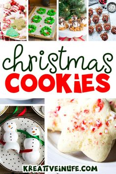 christmas cookies collage with text overlay