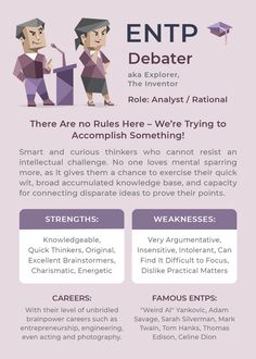 Debater Personality Type, Entp Quotes, Entp 8w7, Mbti Entp, Entp Personality, Entp Personality Type, Mbti Charts, Briggs Personality Test, Mbti Types