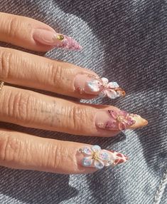 Nail inspiration Fruit Nail Art, Spring Acrylic Nails, Glamorous Nails, Acrylic Nails Coffin Pink, Almond Acrylic Nails, Nails Only, Nail Tattoo, Glam Nails