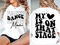 Dance Mom Competition Shirt, Dance Team Mom Shirt Ideas, Mom Life Shirt Ideas, Dance Shirt Ideas Design, Dance Mom Shirt Ideas, Dance Competition Gifts, Competition Gifts, Dance Shirts Ideas, Team Mom Shirt