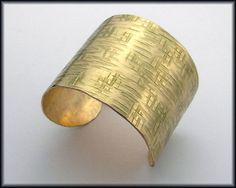 BAMBOO  Handforged Textured Gilded Wide by sandrawebsterjewelry, $65.00 Bronze Cuff Bracelet, Brass Cuff Bracelet, Large Bracelet, Wide Cuff Bracelets, Brass Cuff, Wide Cuff, Wire Jewelry, The Ordinary, Cuff Bracelet