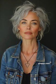 Short Layered Gray Hair, Short Pixie Gray Hair, Front And Back Hairstyles Views, Short Hairstyle Women Gray Hair, Medium Length Grey Hair With Layers, Grey Hair Lob, Gray Hair Styles For Women Over 50, Grey Hair Long Bob, Pixie Gray Hair