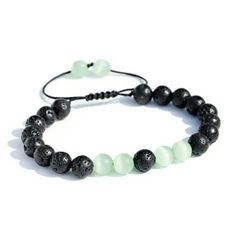 RSAMD Handmade Lava Rock Stone Essential Oil Diffuser Braided Rope Yoga Beads Bracelet-Green Moonstone Welcome to our jewelry emporium that's brimming with dazzling options for every style seeker. For the lovely ladies, we have an array of enchanting pieces. From the dainty necklaces that delicately adorn your collarbone to the elaborate rings that make a bold statement. There are bracelets that add a touch of grace and earrings that enhance your beauty. But don't think we've forgotten about the Spiritual Black Beaded Bracelets For Beach, Casual Lava Stone Jewelry With 8mm Beads, Adjustable 8mm Lava Stone Beaded Bracelets, Casual Hand-strung Lava Stone Beaded Bracelets, Casual Hand-strung Lava Stone Bracelets, Casual Hand-strung Beaded Bracelets With Lava Stone, Casual Beaded Lava Stone Bracelets, Casual Lava Stone Beaded Bracelets, Casual Beaded Crystal Bracelet For Meditation