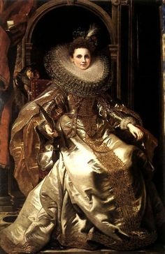 1606 Peter Paul Rubens (Flemish, 1577-1640) ~ Portrait of Maria Serra Pallavicino Paul Rubens, Gold Dress, A Woman, Gold