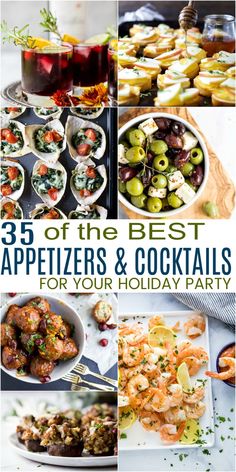 the best appetizers and cocktails for your holiday party