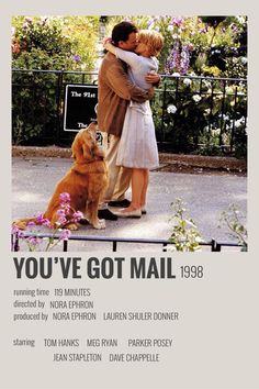 the movie you've got mail is shown with an image of a man and woman hugging