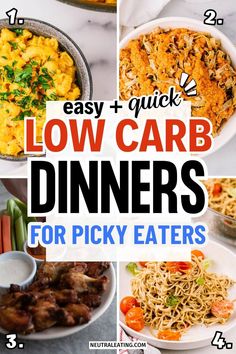 easy and quick low carb dinners for picky eaters that are perfect for busy nights