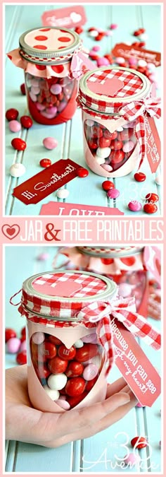 valentine's day treat in a jar