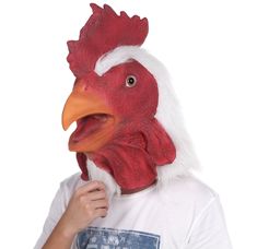 PRICES MAY VARY. Latex Rooster Head Mask Fits most adult and teens, see through the mouth holes. Comfortable and Funny - What could be better than scaring your family and friends with a Rooster mask? Realistic and Lifelike - The eyes look and feel incredible,Awesome! Be the life of the party Perfect for Masquerade Parties, Gifts, Costume Parties, Carnival, Christmas, Easter, New Years Eve Party, Halloween, etc. Money Back Guarantee - If you are not satisfied for any reason you can return the Mas Animal Head Mask, Rooster Mask, Animal Halloween Costumes, Halloween Memes, Red Mask, Head Mask, Animal Head, Halloween Mask, Animal Masks