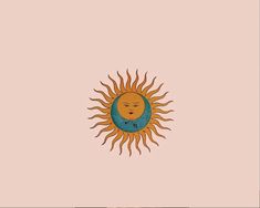 a drawing of a sun with a face on it