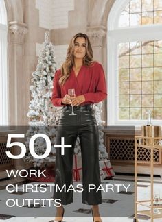 Christmas Meal Outfit Work, Ny Party Outfit, Office Event Outfits Women, Semi Casual Christmas Outfits For Women, Classy Work Party Outfit, Cute Casual Christmas Party Outfits, Business Gala Outfit, Dinner And Dancing Outfit, Holiday Casual Outfits Party