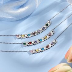 Elegant Personalized Birthstone Necklace for Moms and Grandmas - Custom Engraved with Names, Durable Stainless Steel, Anti-Tarnish, Ideal for Mother's Day, Birthdays, Anniversaries Discover the perfect blend of elegance and personal touch with our Personalized Birthstone Necklace. Crafted from premium stainless steel with an anti-tarnish coating, this necklace promises enduring beauty. Ideal for mothers, grandmothers, and wives, it features a customizable engraving option and a sparkling birthst Adjustable Chain Jewelry For Mother's Day Birthday Gift, Adjustable Chain Jewelry For Birthday And Mother's Day, Multicolor Jewelry For Valentine's Day Birthday, Multicolor Heart Pendant Jewelry For Mother's Day, Multicolor Jewelry For Mother's Day Birthday Gift, Mother's Day Birthday Jewelry With Adjustable Chain, Elegant Multicolor Jewelry For Mother's Day, Multicolor Jewelry For Mother's Day Personalized Gift, Mother's Day Birthday Jewelry With Clavicle Chain