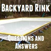 an inflatable swimming pool with the words backyard rink questions and answers on it