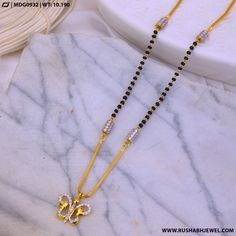 Mangal Sutra, Gold Mangalsutra Designs, Gold Chain Design, Gold Mangalsutra, Mangalsutra Designs, Black Beaded Jewelry