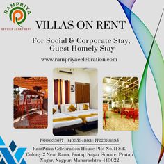 an advertisement for a social and corporate stay