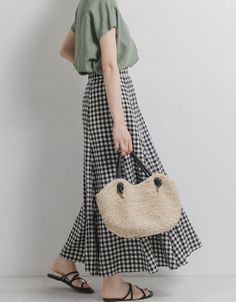 Features: Item: Loose Casual Plaid Skirt Gender: Women Material: Cotton. Linen Process: / Style: Loose. Casual Season: Spring. Autumn. Summer Color: Black Size: One Size Size Length(cm) Hem Waist(cm) Hip(cm) One Size 88 / 68-80 97 Spring Gingham Skirt For Day Out, Gingham Skirt For Day Out In Spring, Summer Plaid Pleated Skirt, Gingham Skirt For Summer Picnic, Chic Plaid Relaxed Skirt, Casual Gingham Skirt For Summer, Casual Summer Gingham Skirt, Summer Gingham Skirt For Picnic, Chic Relaxed Plaid Skirt