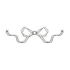 a black and white drawing of a bow