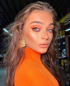 Make Up Color, Orange Makeup, Fancy Makeup, Festival Makeup, Perfect Makeup, Summer Makeup