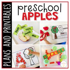 this is an image of preschool apple activities