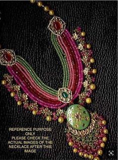 Kalung Manik-manik, Perhiasan India, Beaded Necklace Designs, Bridal Jewelry Collection, Indian Jewelry Sets, Jewelry Design Necklace, Gold Jewellery Design, Traditional Jewelry, Bead Jewellery