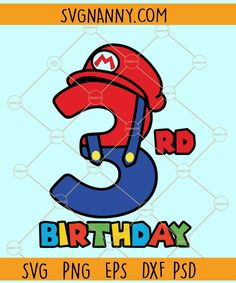 3rd Birthday Mario Bros svg, Third Mario Bros svg,  super Mario Birthday svg, Birthday Mario Bros svg, Mario Bros Birthday Svg, Super Mario Svg, Mario Bros Svg Super Mario Svg, Mario Svg, Mario Bros Birthday, Mario Bros., Birthday Svg, Third Birthday, Svg Free