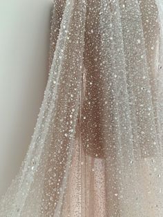 Wedding Gown With Glitter Tulle Skirt, Champagne Wedding Gown With Sparkling Details, Glamorous Tulle Fabric For Wedding, Glamorous Wedding Tulle Fabric, Glamorous Sheer Wedding Gown, Champagne Sequin Fabric For Wedding, Champagne Sparkling Sequin Fabric For Wedding, Sparkling Champagne Sequin Fabric For Wedding, Sparkling Glitter Tulle Wedding Dress