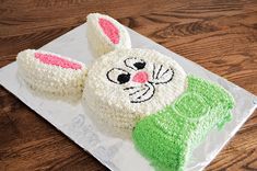 there is a cake that looks like an easter bunny