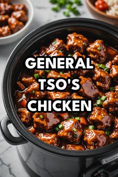 A photo of a  General Tso's Chicken a crockpot chinese recipes 8hr Slow Cooker Recipes, Crock Pot Recipes Asian, Stir Fry Crockpot Recipes, 2 Quart Slow Cooker Recipes, Chinese Chicken Recipes Crockpot, Crockpot General Tso Chicken, Crockpot Chicken Recipes 8 Hours, Chinese Crockpot Recipes, 12 Hour Crockpot Recipes