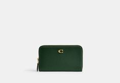 Coach Green Wallet For Everyday Use, Coach Wallets With Zipper Closure For Travel, Zip Card Case Coach, Coach Leather Wallet For On-the-go, Cookies Branding, Notes Craft, Coach Wallet With Zipper Closure For On-the-go, Coach Wallet, Large Wallet