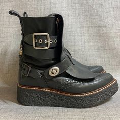 These Coach Creepers Are Super Cool And In Great Condition! Please See All Photos For Condition. Coach Shoes, Moto Boots, Creepers, All Photos, Super Cool, Woman Colour, High Top, High Tops, Size 6