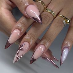 𑁍 𑁍 𑁍 • • #nails #nailsofinstagram #nailart #nail #nails💅 #nailinspo #nailinspiration #nailsdesign #naildesigns #nailtech #nailartist #nashville #acrylicnails #nashvillenails #nashvillenailtech #nailsoftheday #nailsofinsta #nailsofnashville #explore #explorepage #explorepage✨ #nailedbyshev #trending #trendynails #nailsnailsnails #gelnails #chromenails #airbrushnails #pinknails Rose Gold Acrylics, Gold Nails Acrylic, Gold Acrylics, Rose Gold Nails Acrylic, Bday Nails, Black Acrylic Nails, February Nails, Airbrush Nails, Rose Gold Nails