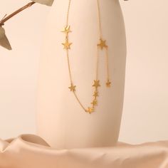 14K Gold Plated Tiny Star Choker Silver Necklace, Short Pendant, Gifts For Women, Dainty Star Collar, Mother's Day Gift, Gift For Lover 🌟💖 ✨ Embrace the celestial magic with our 14K Gold Plated Tiny Star Choker. Each delicate star holds a story, a memory, and a whisper of love. Crafted with utmost care from high-quality solid 925 sterling silver, this enchanting necklace is more than just jewelry--it's a symbol of cherished moments and heartfelt connections. ✨  A Glimpse of Eternity: Let the s Party Necklaces With Star Charm, Party Necklace With Star Charm, Gold Star Jewelry For Christmas, Christmas Star-shaped Jewelry For Parties, Christmas Party Star-shaped Jewelry, Christmas Star-shaped Party Jewelry, Christmas Star Charm Jewelry, Lovers Embrace, Extraordinary Women