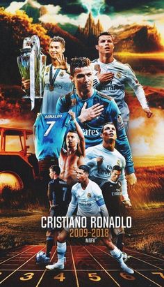 the poster for cristiano ronald's soccer team