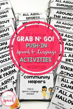 grab n go push - in speech and language activities