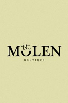 the mullen boutique logo on a beige background